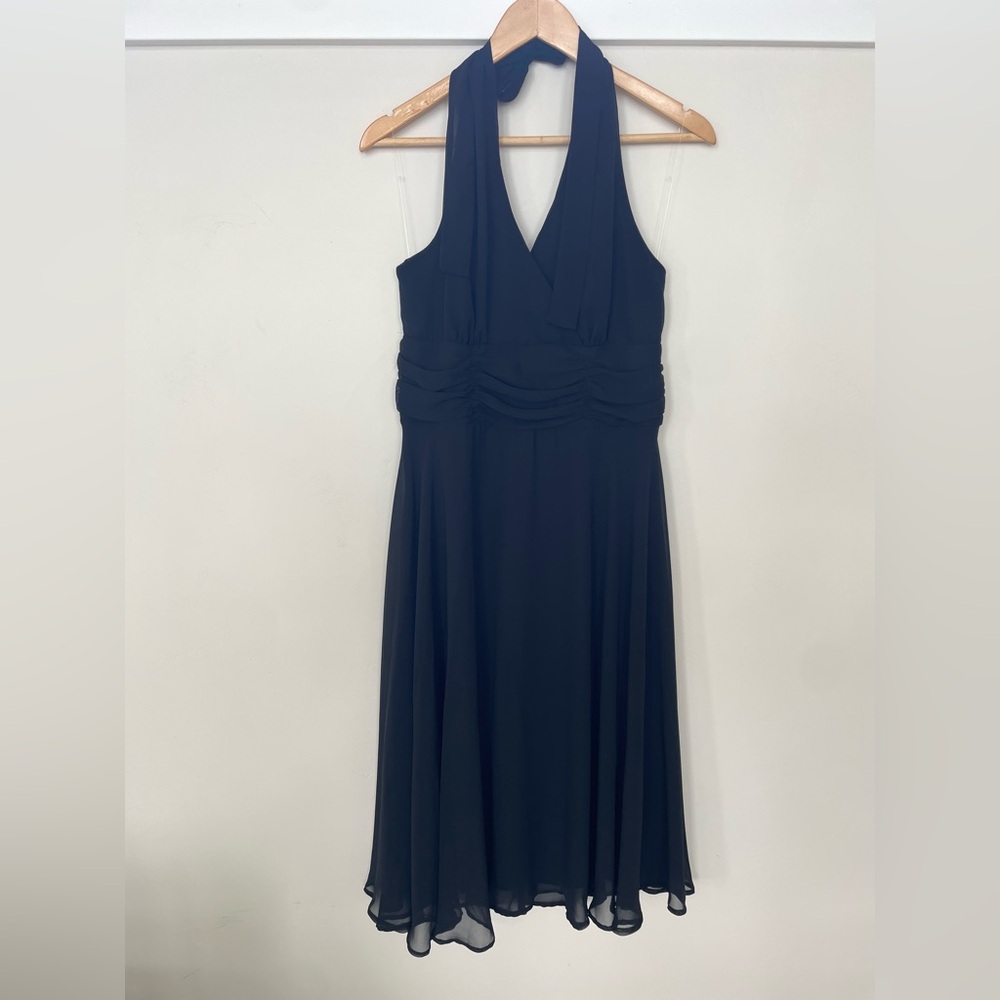 Y2k Midi Black Halter Dress